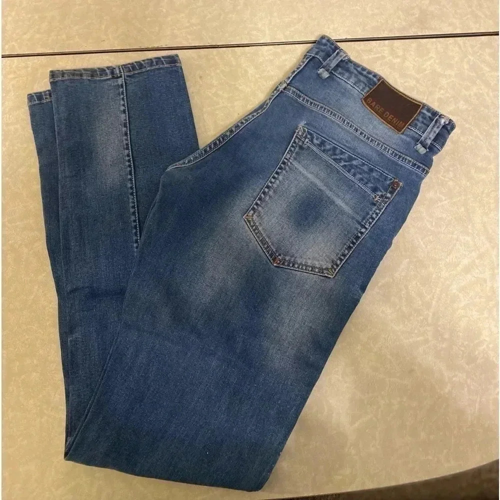 Men's Bare Denim Skinny Leg Blue Jeans‎ size W34 L32
